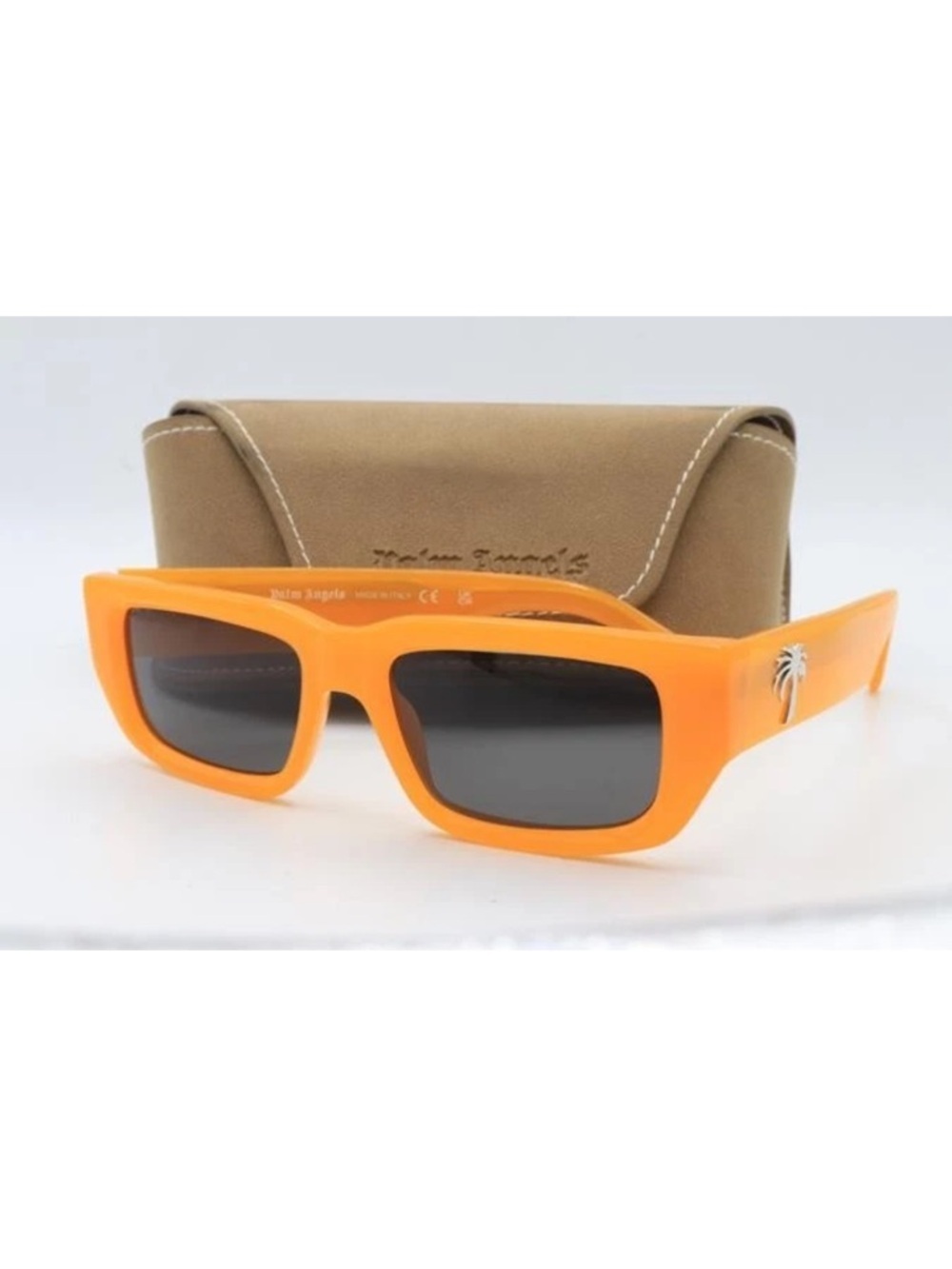 Palm Angels Sutter Sunglasses Nectarine Orange Dark Grey PERI035
